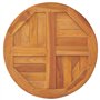 Dessus de table Bois de teck solide Rond 2,5 cm 50 cm
