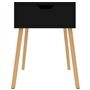 Table de chevet Noir brillant 40x40x56 cm Aggloméré