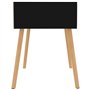 Table de chevet Noir brillant 40x40x56 cm Aggloméré
