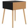 Table de chevet Noir brillant 40x40x56 cm Aggloméré