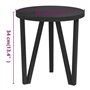 Table à thé Noir Ø35 cm MDF