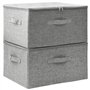 vidaXL - Aufbewahrungsboxen 2 Stk. Stoff 43x34x23 cm Grau