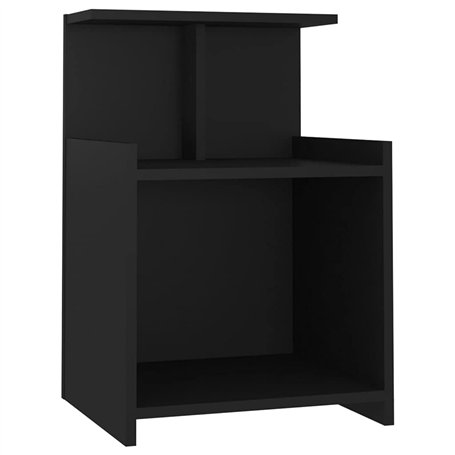 vidaXL Comodino Nero 40x35x60 cm in Truciolato