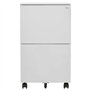 Schedario Mobile Grigio Chiaro 39x45x67 cm in Acciaio
