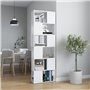 vidaXL Étagère d'Angle Classique 60x24x186 cm - 6 Étagères - Robuste - Blanc