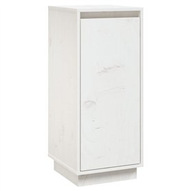 vidaXL Credenza Bianca 31,5x34x75 cm in Legno Massello di Pino
