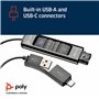POLY DA85-M Adapt+Control Teams USB-A/C - QD pour casque EncorePro
