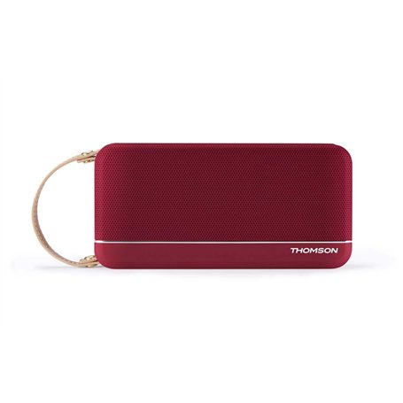 THOMSON Speaker Rouge métal lanière Marron