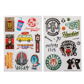 Cinereplicas Stranger Things - Autocollants Saison 4 - Set de 25 autocollants - Licence Officielle