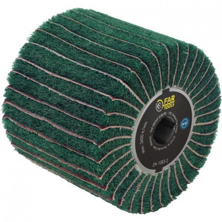 FARTOOLS Brosse fibre synthétique et lamelles abrasives Ø120mm/L100mm 29,99 €
