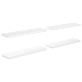 VidaXL Étagère murale flottante 4 pcs Blanc brillant 90x23