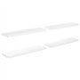 VidaXL Étagère murale flottante 4 pcs Blanc brillant 90x23