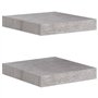 VidaXL Étagères murales flottantes 2 pcs Gris béton 23x23