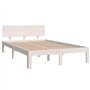 vidaXL Giroletto Bianco in Legno Massello di Pino 120x200 cm
