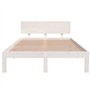 vidaXL Giroletto Bianco in Legno Massello di Pino 120x200 cm