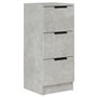 Credenza Grigio Cemento 30x30x70 cm in Legno Multistrato