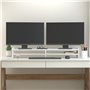 vidaXL Support moniteur en bois de pin massif Blanc 100 x 27 x 15 cm
