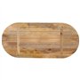 vidaXL Dessus de Table, Dessus de Table de Remplacement, Dessus de Rechange Salle à Manger, 80x40x2,5 cm Ovale Bois Massif de Ma