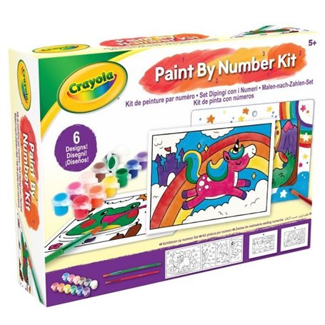 Kit de peinture par numéro - CRAYOLA - 6 gabarits de peinture - Des 5 ans