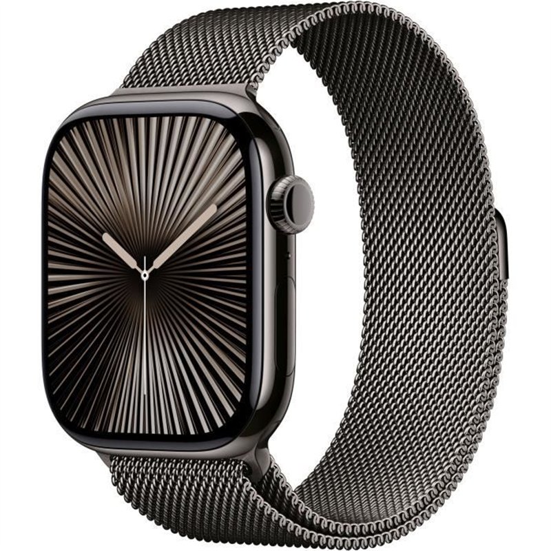 Apple Watch Series 10 GPS + Cellular - 46mm - Boîtier Slate Titanium - Bracelet Slate Milanese Loop - M/L