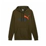 Sweat à capuche homme Puma Ess+ 2 Col Big Logo Marron