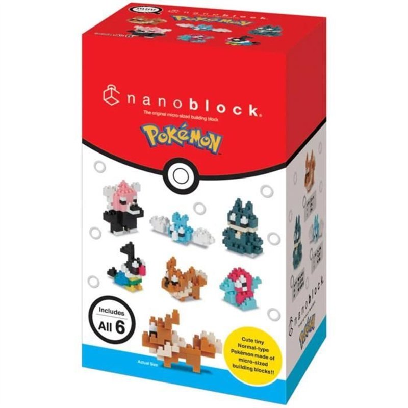 Image secondaire de Coffret de 6 figurines en briques - BANDAI - NANOBLOCK - Pack Pokémon type Normal