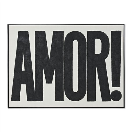 Cadre Home ESPRIT Amor! Blanc Noir Moderne 103 x 4
