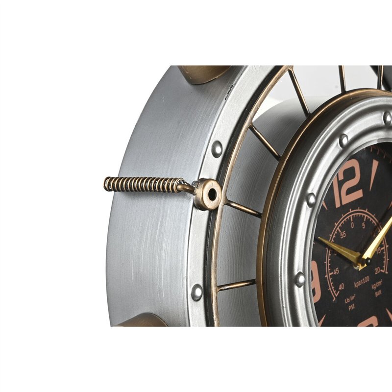 Image secondaire de Horloge Murale Home ESPRIT Doré Argenté Fer Vintage 48 x 11 x 44,5 cm