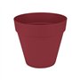 Pot de fleur - Elho - Loft Urban Rond - Roues 40 - Rouge - L 39 x B 38.5 x H 35 cm - Extérieur - 100% recyclé