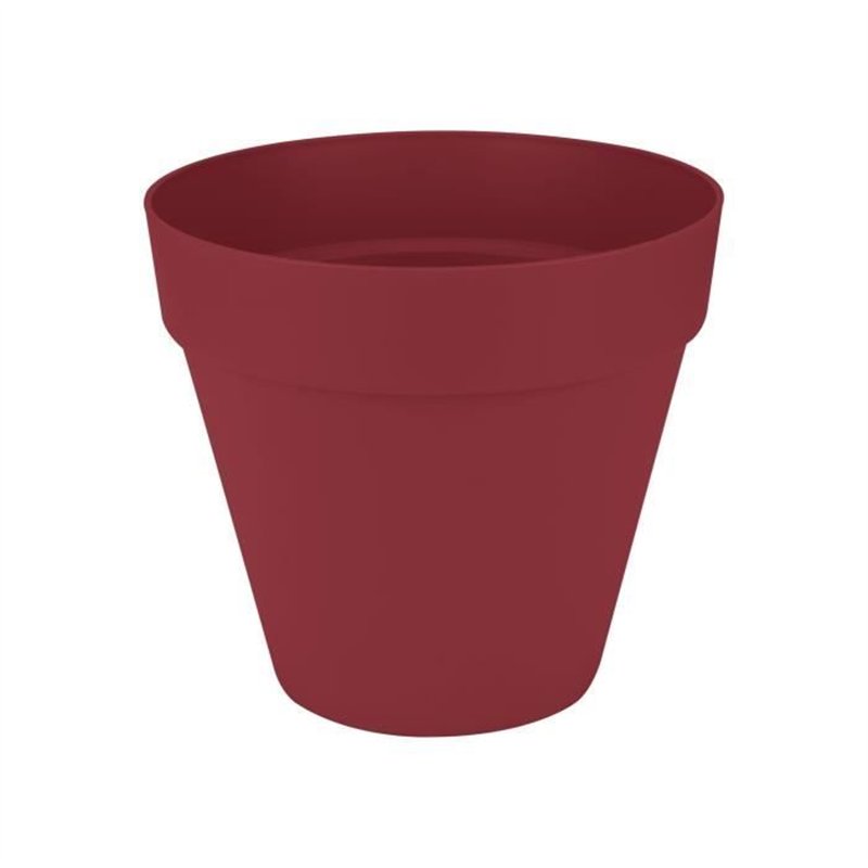 Pot de fleur - Elho - Loft Urban Rond - Roues 50 - Rouge - L 49 x B 48.5 x H 45 cm - Extérieur - 100% recyclé