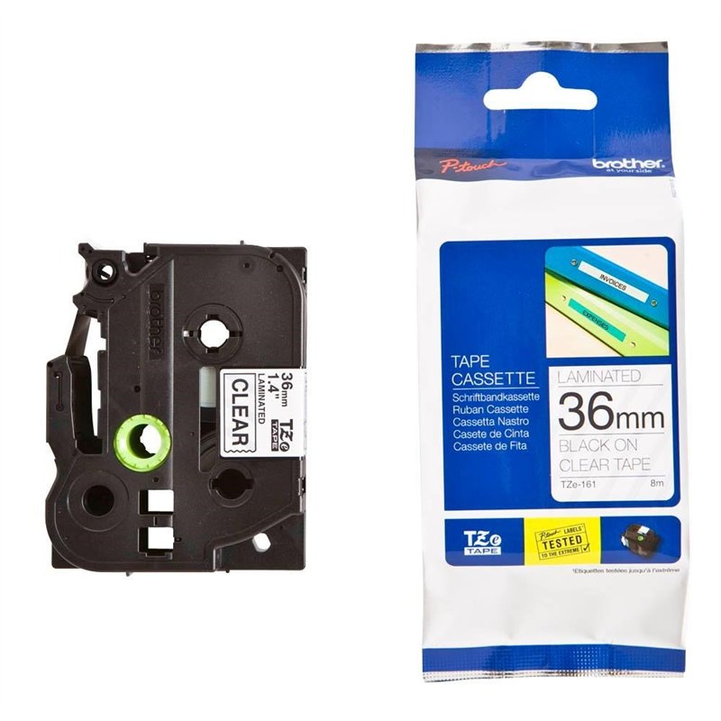 Brother TZ-161 Ruban laminé Rouleau (3,6 cm x 8 m)