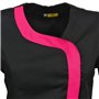 Fratelli d'Italia Blouse de travail noire pour femme, blouse d'été pour coiffeur, centre de beauté XXXL fuchsia
