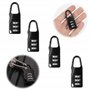 Cadenas à Combinaison Serrures de Sécurité Noire à 3 Chiffres Serrure à Bagages Code de Sac Lock en Alliage De Zinc Cadenas à Co