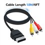Gam3Gear - Câble composite audio vidéo AV de 1,8 mètre pour Microsoft XBox Gen 1 classique original