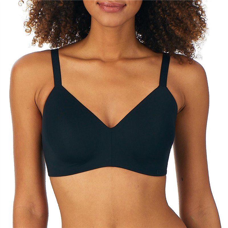 DKNY Active Comfort Sports Bra, Light Impact, Wirefree Soutien-Gorge, Opaque, Noir, 95B Femme