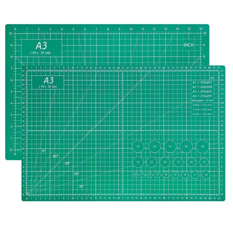 Tapis de Découpe A3-5 Couches PVC Auto-cicatrisant Plaque de Découpe, Planche à Découper Double Face Craft Mat, Parfait Pour la Couture