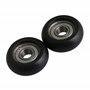 BQLZR 8 x 32 x 12 mm Noir Plastique Roulement en acier à roulement à billes Guide Poulie Rouleau ronde de roue jusqu'à 191 kg po