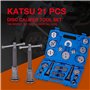 KATSU Coffret 21 pièces repousse piston d'étrier de frein kit universel d'outils pour voiture