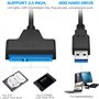 GeekerChip USB 3.0 vers SATA III,SATA USB 3.0 Câble Disque pour 2.5" SSD/HDD Adaptateur,pour Desktops Laptops Compatible Windows