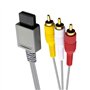 Link-e : Cable Audio Video RCA avec Connecteurs Plaqués Or Compatible avec la Console Nintendo Wii et Wii-U