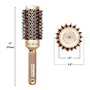 Brosse à Cheveux Ronde Brosse à Sécher Ionic Poils de Sanglier Anti-statique Brosse Ronde pour Sécher, Boucler et Lisser les Che