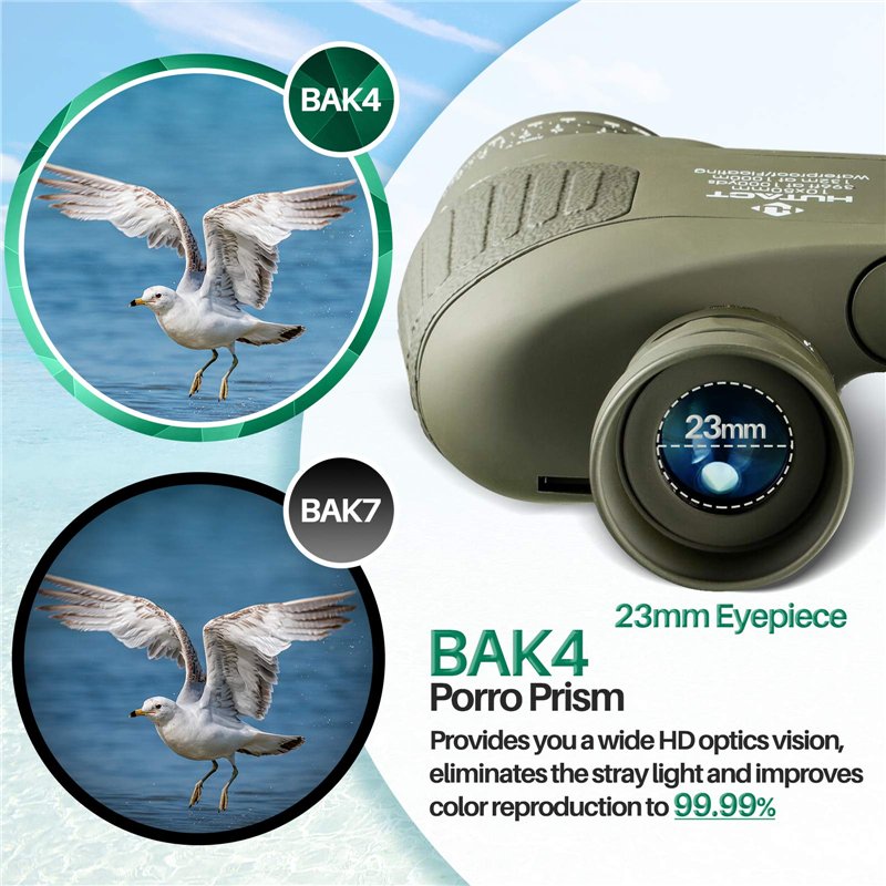 Image secondaire de HUTACT 10x50 Jumelles Adultes Puissante, Compactes avec Télémètre et Boussole éclairés pour la Vision en Basse Lumière, L'Observ