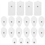 20 Électrodes pour Appareil TENS - Pads de Remplacement LiteTour Compatibles avec Connecteurs Snap 3