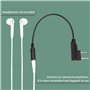 Retevis TCK01 Talkie Walkie Adaptateur Audio 2 Broches à 3.5mm, Câble Adaptateur Audio Talkie-walkie Compatible avec Talkie Walk