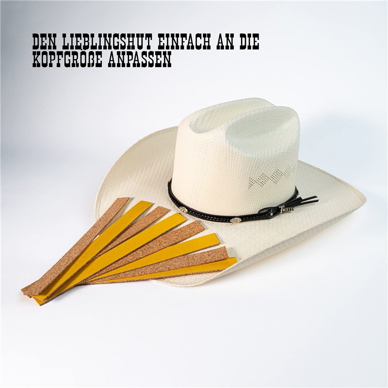 Image secondaire de Bandes de liège Auto-adhésives - pour Ajuster la Taille des Chapeaux - 8 pièces