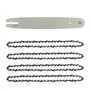 Guide-chaîne & 4 Chaînes de tronçonneuses,Guide tronçonneuse 35cm,Chaînes de tronçonneuses à gouges carrées 3/8" 1,3 mm 50 maill