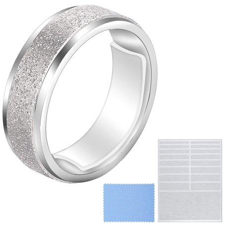 Ajusteur de Taille de Bague Ajusteur de Bagues Lâches Taille de Bague Invisible avec Chiffon de Nettoyage pour Fixation d'Anneau