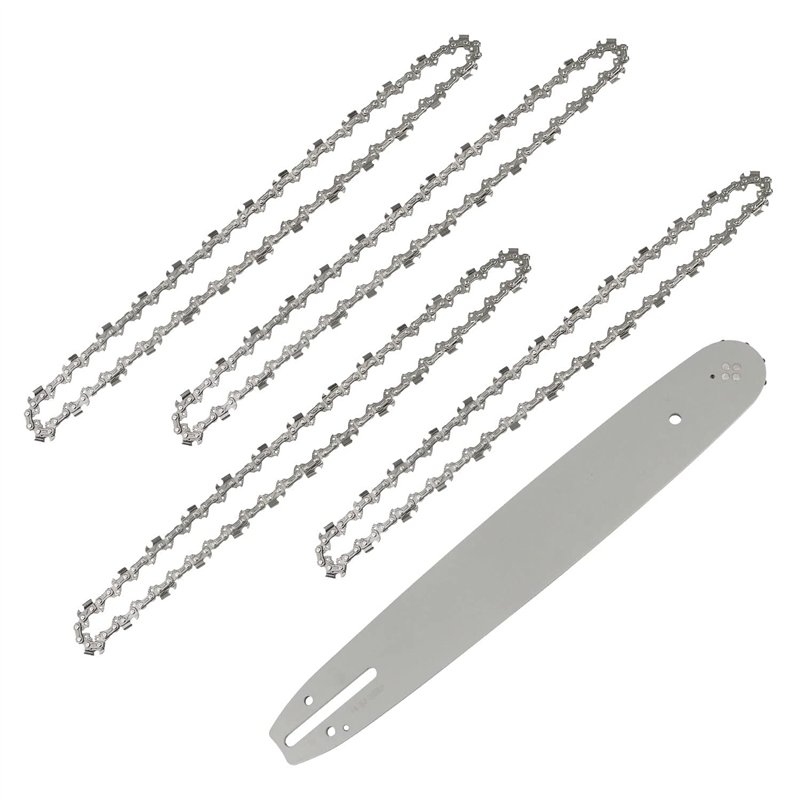 Longueur de Guide-chaîne 35 cm avec 4 Chaînes de Tronçonneuses, 52 Maillons/Entraineurs, Pas de 3/8