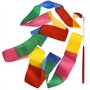 Create idea 6X Danse Ruban Gym Rythmique Art Gymnastique 4M Rubans Streamer Twirling Rod Bâton