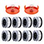Eventronic 8 Pack Bobine Fil Coupe Bordure Compatible avec Black et Decker Coupe Bordures